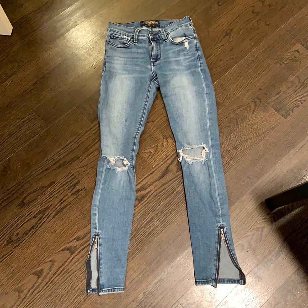 DARK WASH SKINNY JEANS LUCKY BRAND SIZE 24